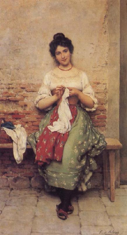 Eugene de Blaas THe Seamstress